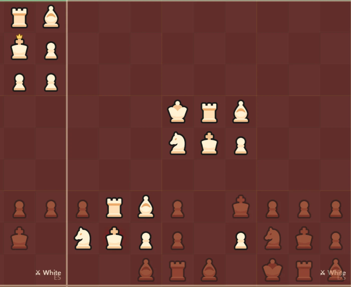 Inside a contested sector: white and black chess pieces in a tactical battle